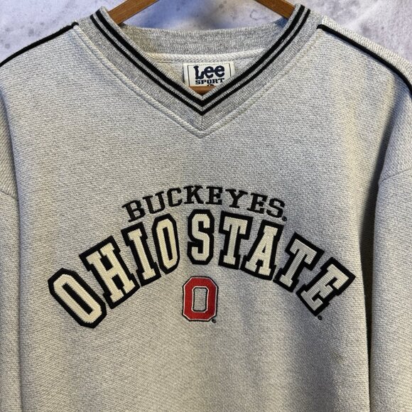 Vintage Ohio State Buckeyes Sweatshirt Men Large 24.5x25.5 Lee Sport College - Picture 1 of 10